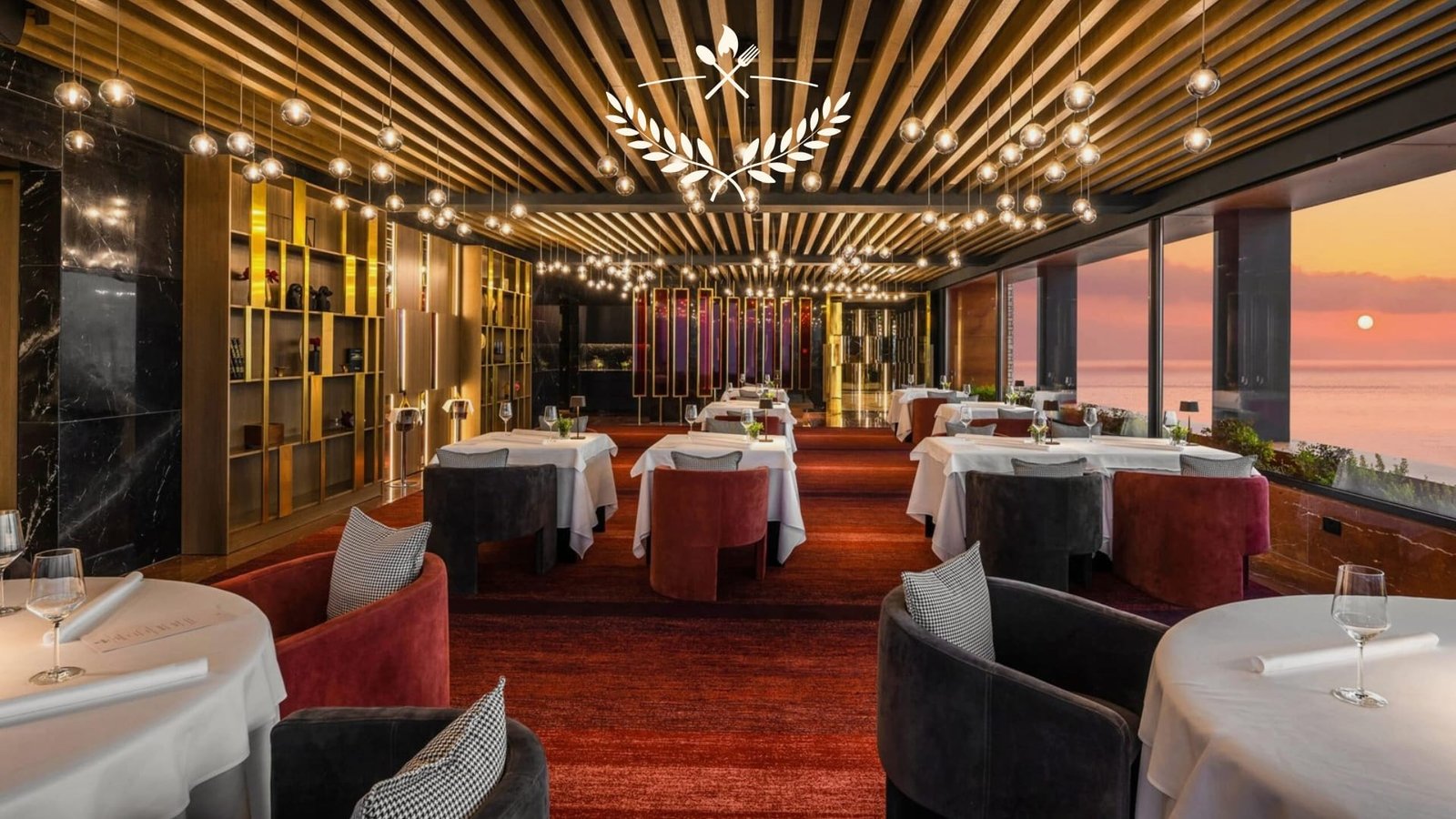 Fine Dining Restaurants Cyprus featuring Sky7 Fine Dining Restaurant in Paphos