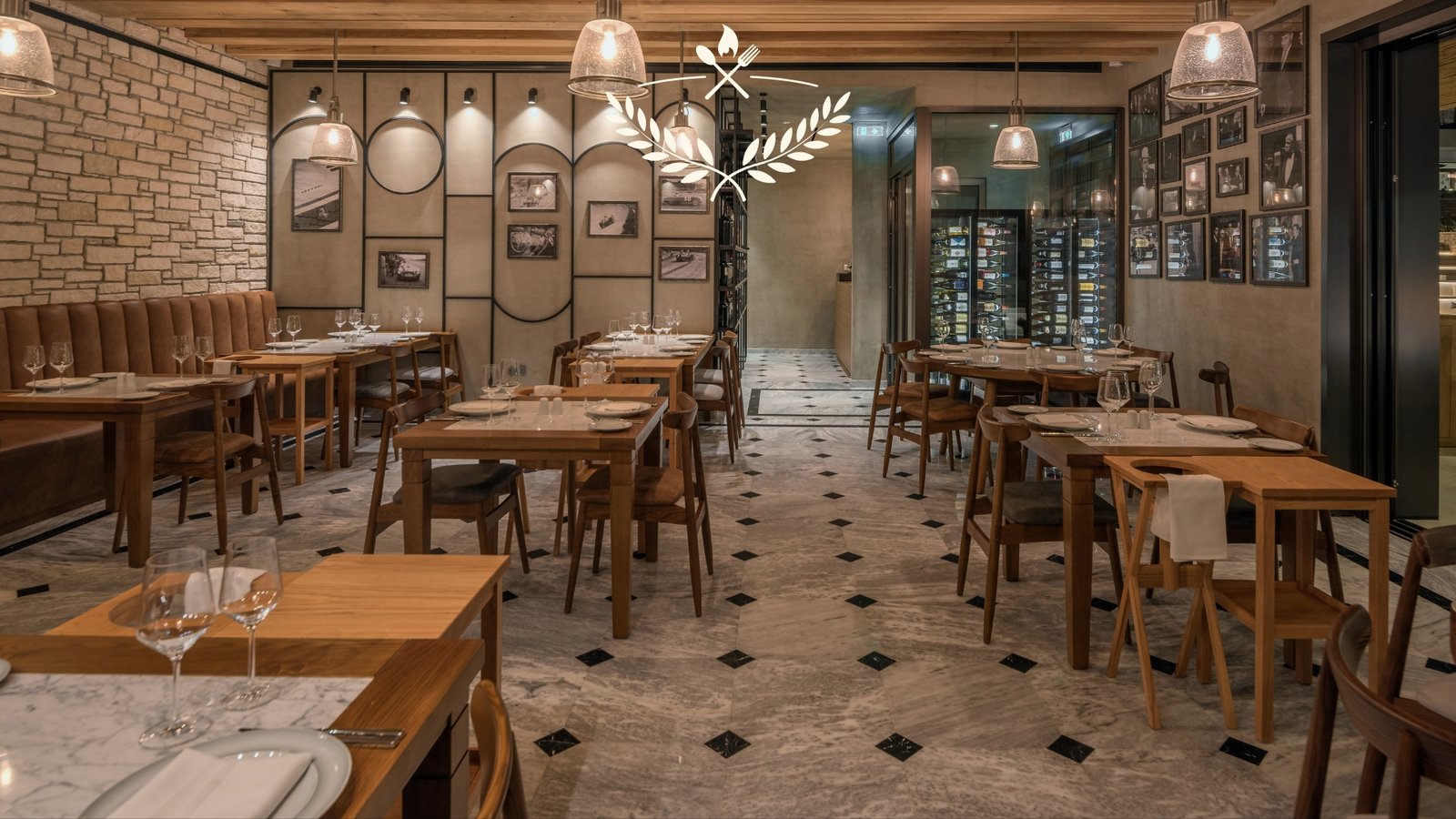 fine dining restaurant interior in Cyprus with elegant modern design