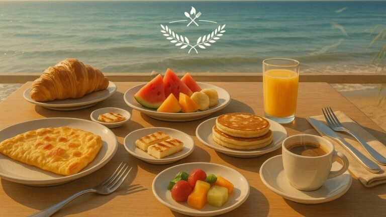 Breakfast restaurant in Cyprus serving coffee, omelettes, and pancakes by the sea – Restaurants Cyprus guide