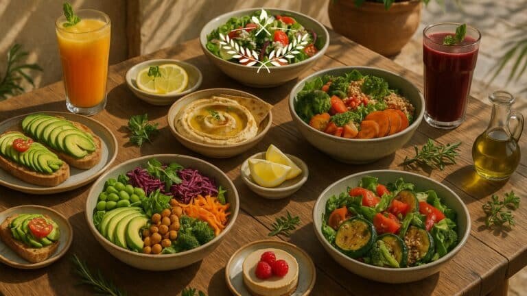 Vegan and vegetarian dishes served at restaurants in Paphos with fresh plant-based meals