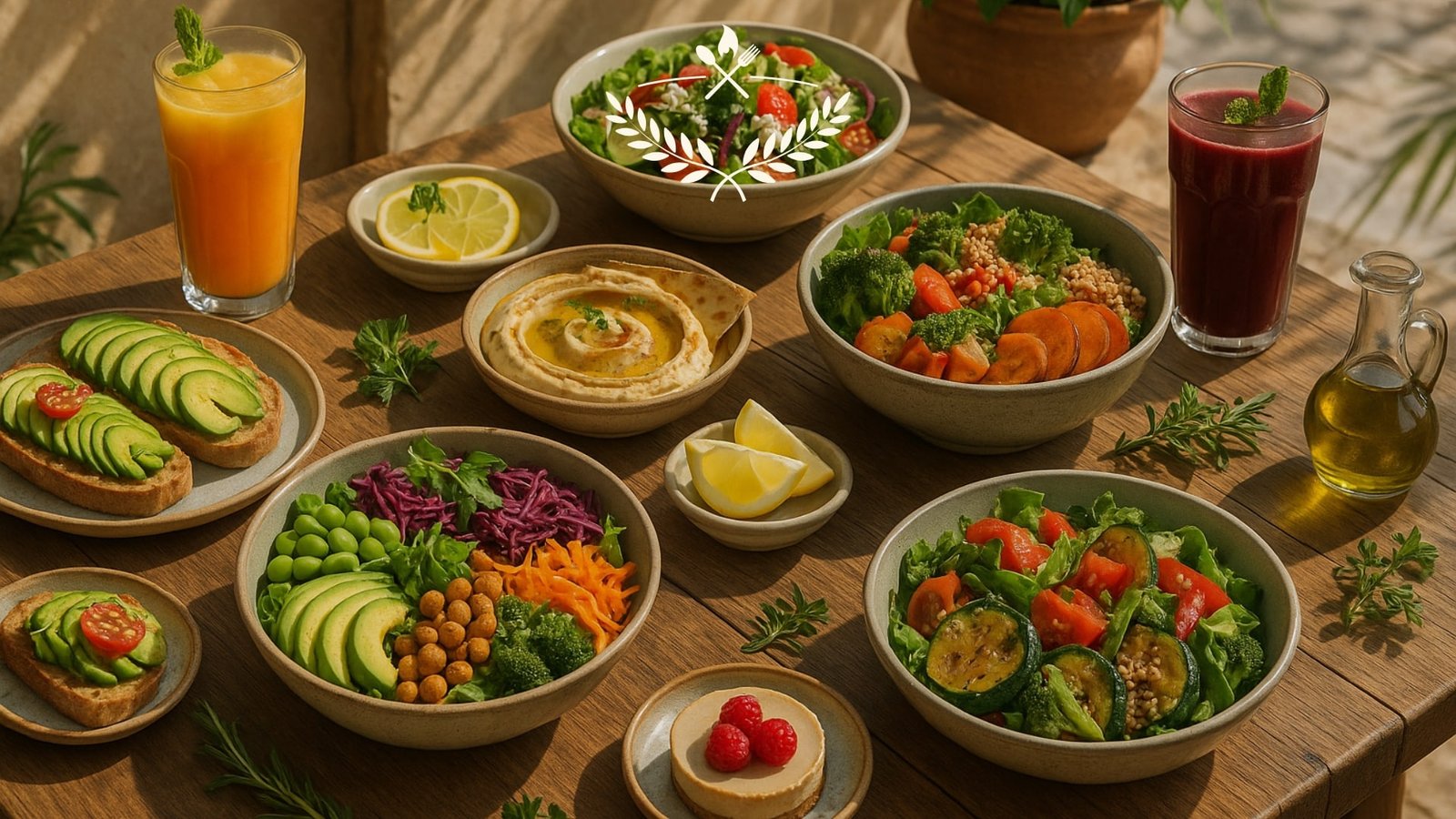 Vegan and vegetarian dishes served at restaurants in Paphos with fresh plant-based meals